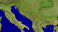 Balkan Satellite + Borders 1280x720